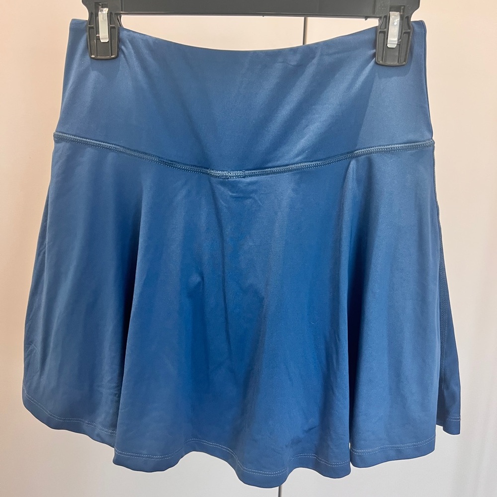Elegant Sapphire Blue Mini Skirt